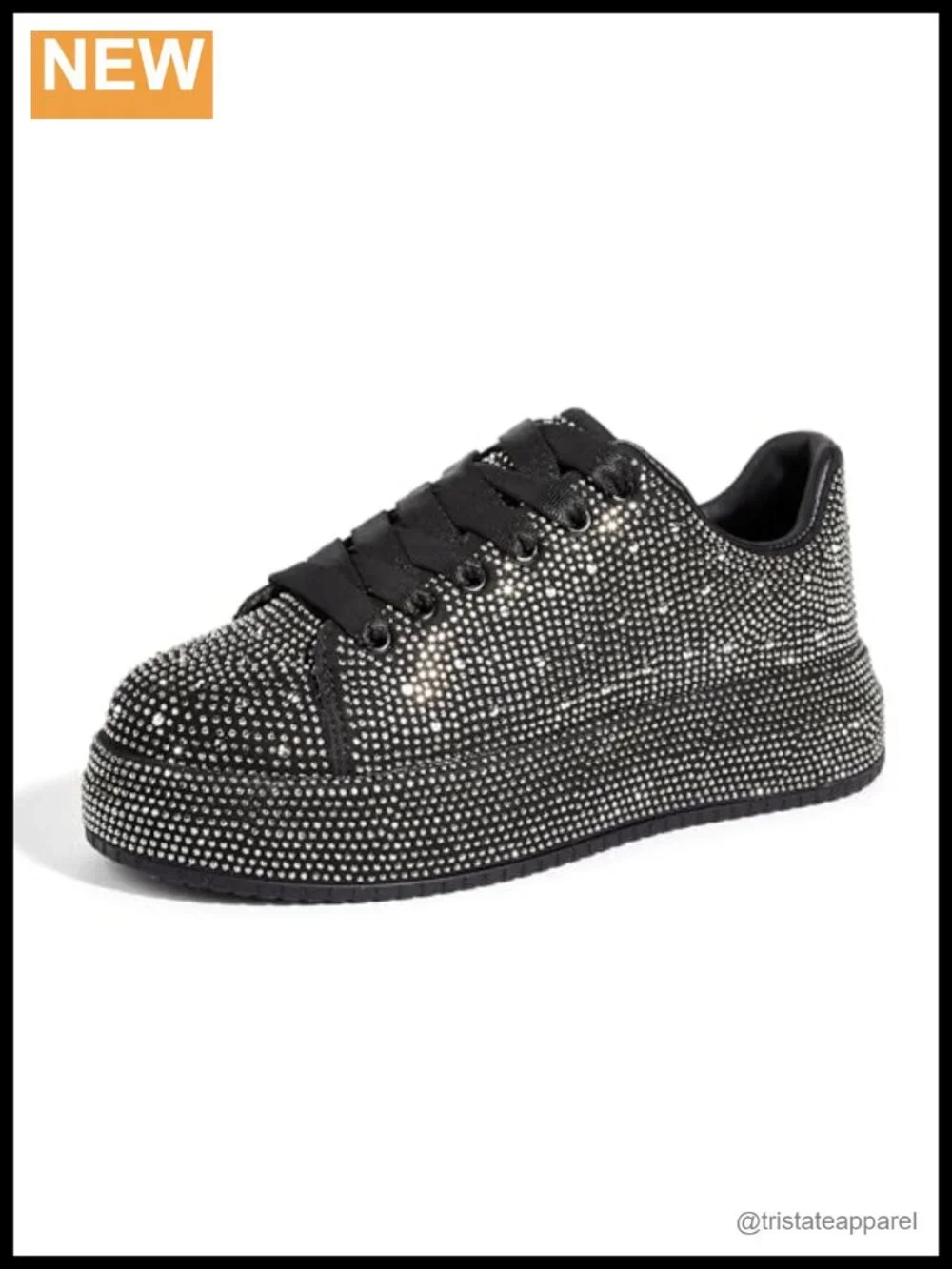 Rhinestone Platform Sneakers Fashion Wedding Party Walking Shoes